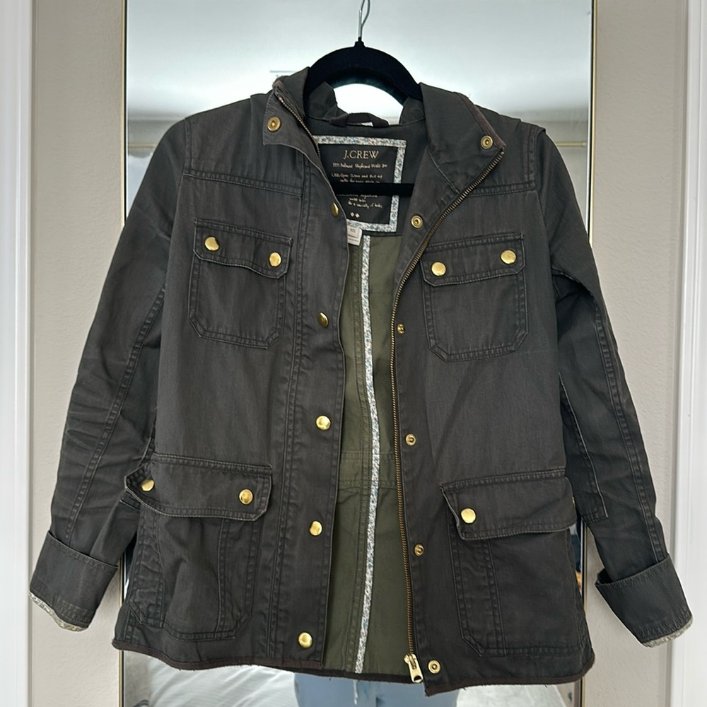 J. Crew olive green utility jacket